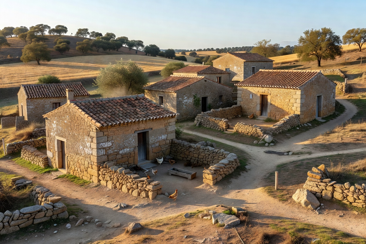 candid-view-of-rural-stone-houses-in-alentejo-portugal